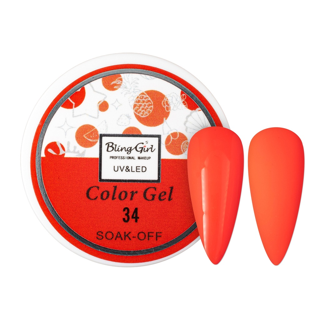 Bling Girl UV &amp; LED 2 IN 1 Colour and Art Gel Soak-Off #034 [1459]