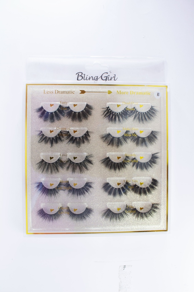 Blinggirl Less Dramatic &amp; More  Dramatic 10 Pairs [ R2311P17 ]