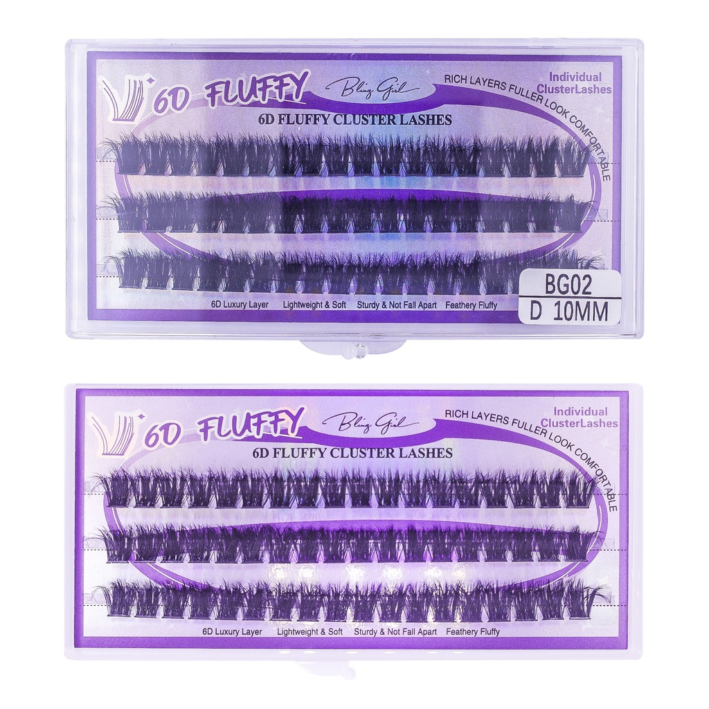 6D Fluffy Cluster Lashes 10mm-D [S2508P05]