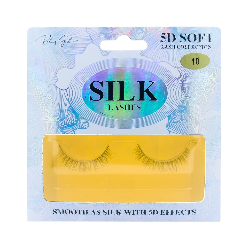 5D Silk Strip Lashes - 18 [S2508P07]