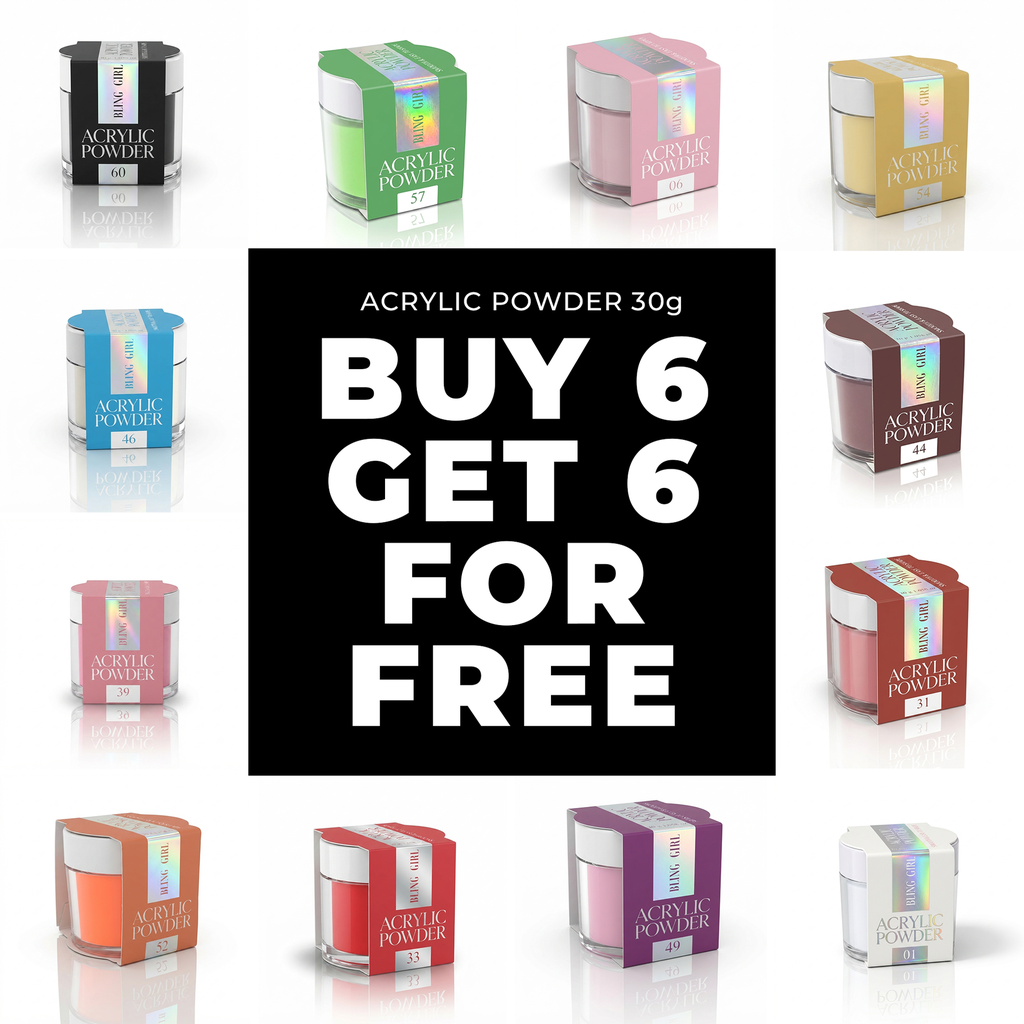 BG New Acrylic Powder 30g*6 Piece - Get 6 Free
