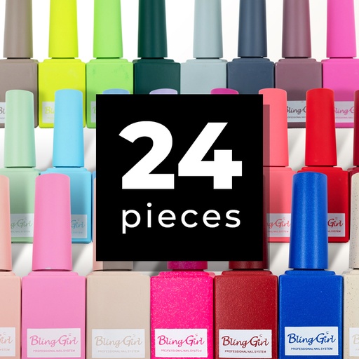 Miracle Soak Off UV/LED Nail Polish Set 15ml*24pieces - GET 24 FREE [2120]