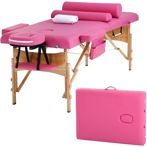 Pink Wooden Massage Bed [S2510P20]