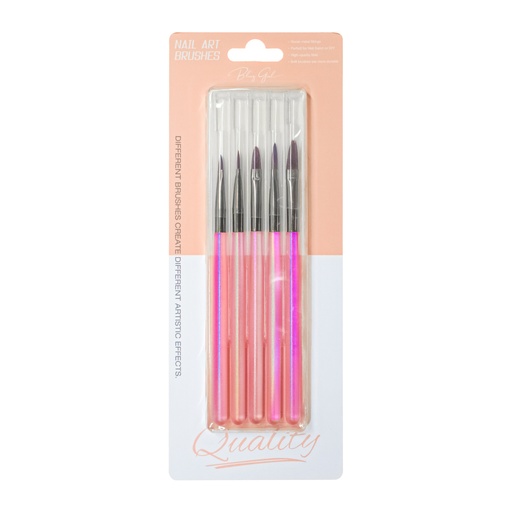 [6372508174366] 5-Piece Acrylic Brush Set