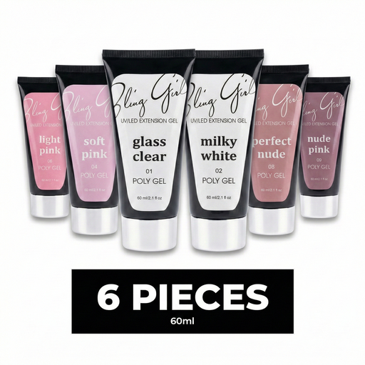 Poly Gel Set 60ml*6pieces - GET 6 FREE [4850]