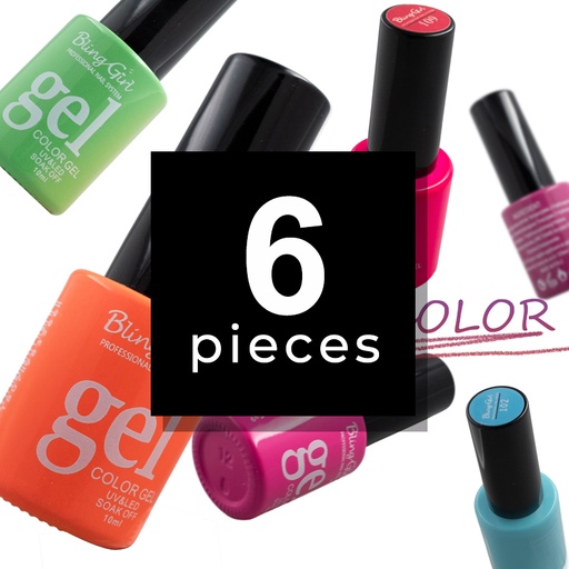 Smalto Soak Off UV/LED Gel 10ml*6pieces - GET 6 FOR FREE [1288]