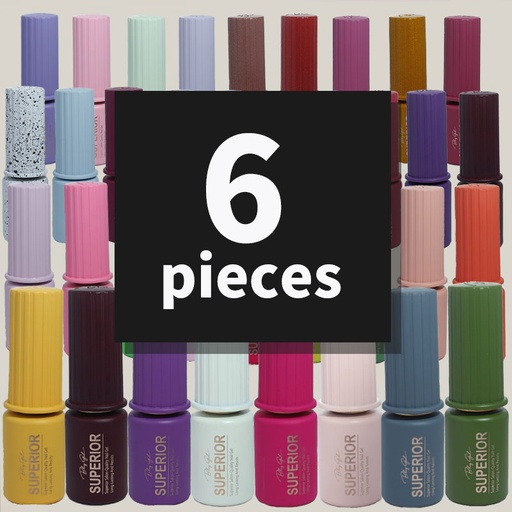 [6342306550396] Superior Salon-Quality Nail Gel 18ml*6pieces [R23SET02]